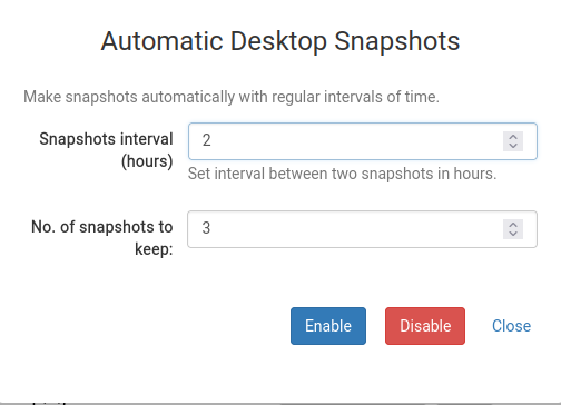 Snapshots automáticos