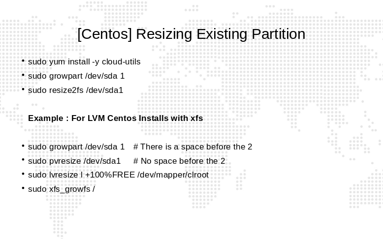 Redimensionar partição do CentOS com LVM