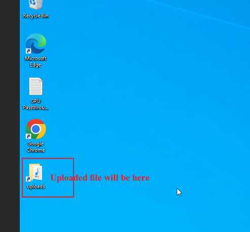 View of uploaded files